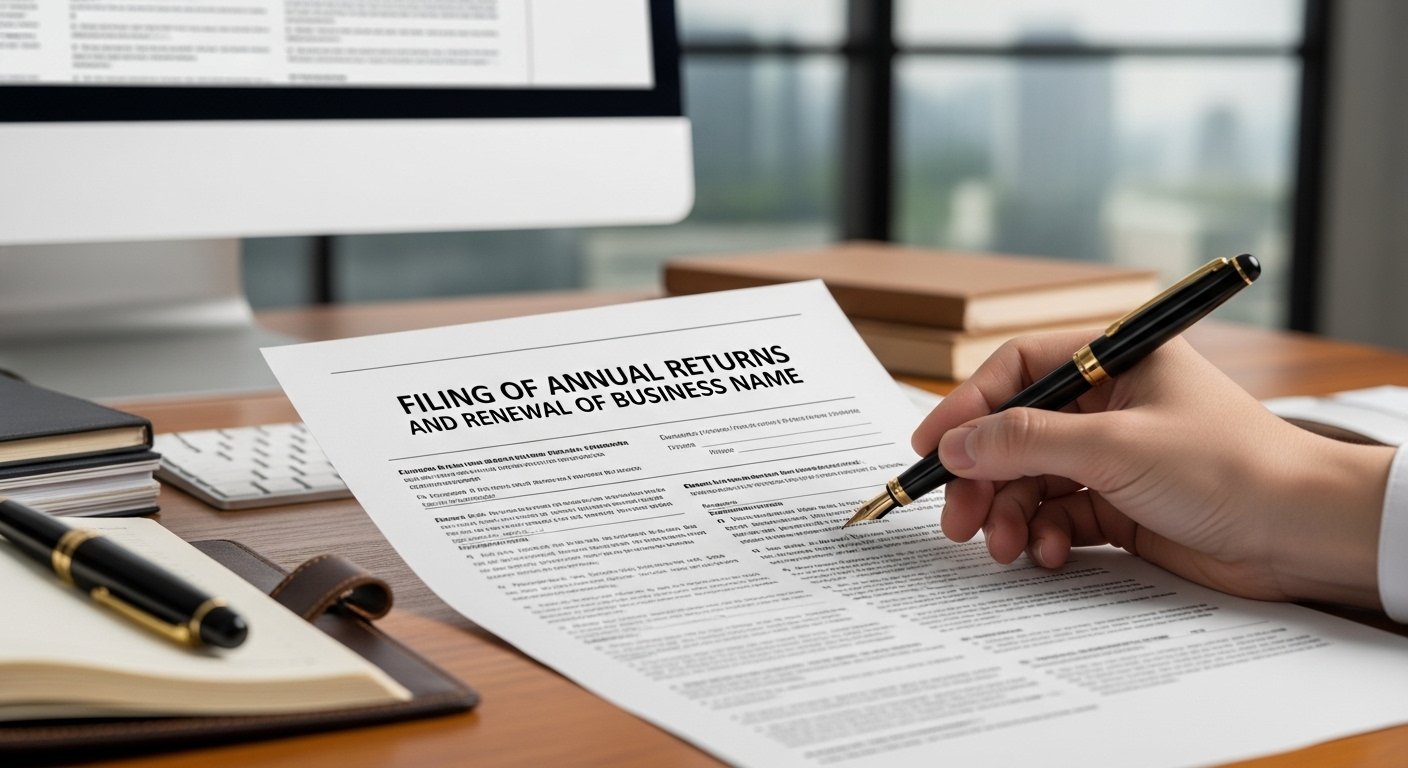 FILING OF ANNUAL RETURNS AND RENEWAL OF BUSINESS NAME